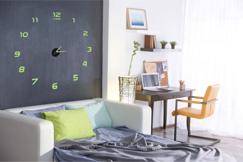 Zegar ścienny naklejany fluorescencyjny 50-60cm 12 cyfr Zegar ścienny naklejany fluorescencyjny 50-60cm 12 cyfr