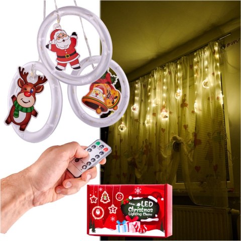 Kurtyna LED na okno bombki 3 m 125 LED Kurtyna LED na okno bombki 3 m 125 LED