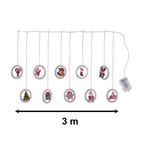Kurtyna LED na okno bombki 3 m 125 LED Kurtyna LED na okno bombki 3 m 125 LED