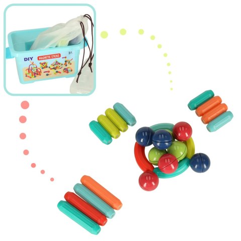 Klocki magnetyczne magnetic sticks duże patyczki dla małych dzieci 25 elementów Klocki magnetyczne magnetic sticks duże patyczki dla małych dzieci 25 elementów
